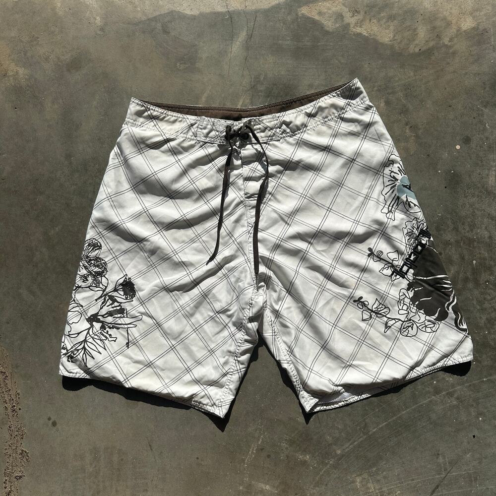 Tapa Threads Board Shorts Men's 38 White Drawstring Chino Surfing Swimming Beach